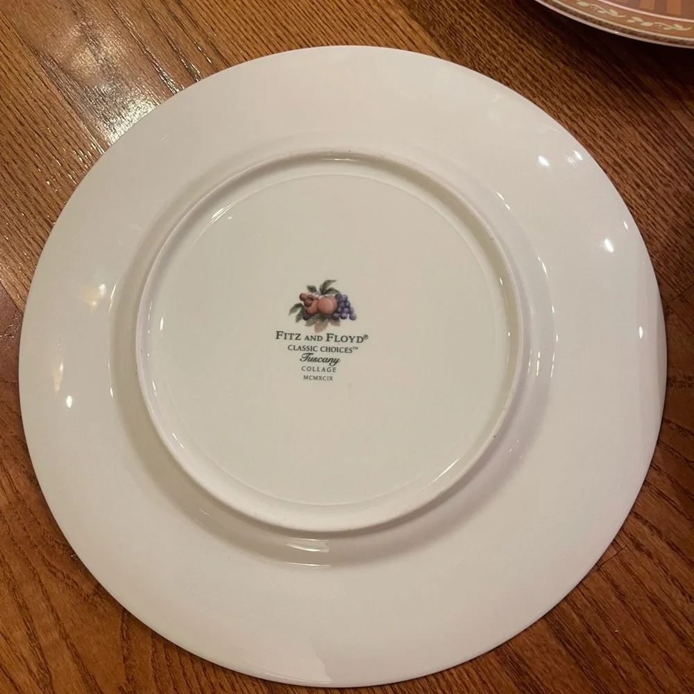 3 New Fitz and Floyd classic choices Tuscany 9” salad plates